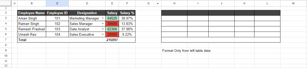 Paste Special in Google Sheets