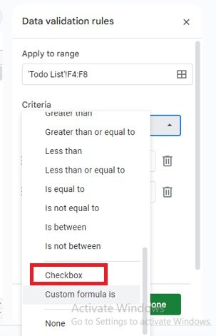 Automatic insert checkboxes in Google Sheets
